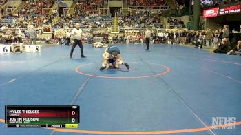 139 lbs Quarterfinal - Myles Thielges, Kindred vs Justin Hudson, Northern Lights