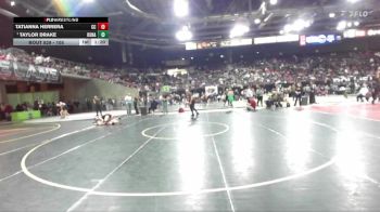 105 lbs Quarterfinal - Taylor Drake, Kuna vs Tatianna Herrera, Crook County