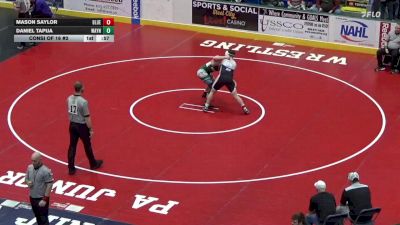 192 lbs Consi Of 16 #2 - Mason Saylor, Blue Mountain vs Daniel Tapija, Waynesburg