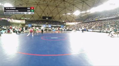 Girls 2A 135 lbs Cons. Round 5 - Augustina Bol, Clover Park (Girls) vs Kya Homan, W. F. West (Girls)