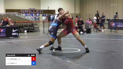 82 kg Cons 16 #2 - Luke Ciampa, LVWC vs Jordan Lara, 505 Wrestling Club