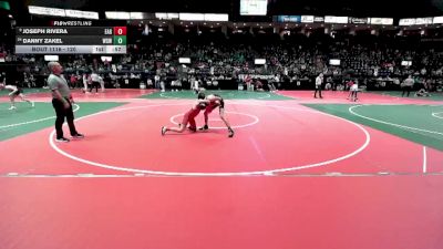 120 lbs Champ. Round 1 - Joseph Rivera, EAG2 vs Danny Zakel, WSW1