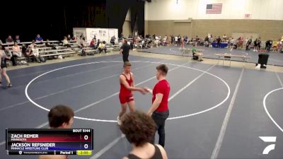 126 lbs Semifinal - Zach Remer, Minnesota vs Jackson Refsnider, Pinnacle Wrestling Club