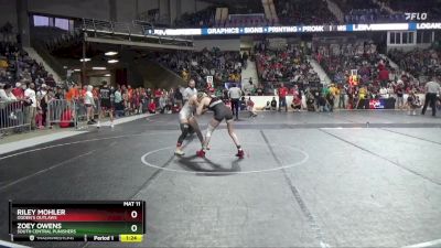 115 lbs Quarterfinal - Riley Mohler, Ogden`s Outlaws vs Zoey Owens, South Central Punishers