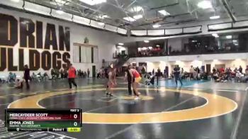 116 lbs Quarterfinal - Mercaydeer Scott, Ferris State University Wrestling Club vs Emma Jones, Indiana Tech University