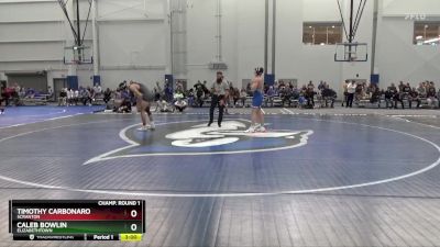 174 lbs Cons. Round 3 - Caleb Bowlin, Elizabethtown vs Timothy Carbonaro, Scranton