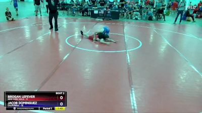 106 lbs Quarterfinals (8 Team) - Brogan Lefever, New York Gold vs Jacob Dominguez, California