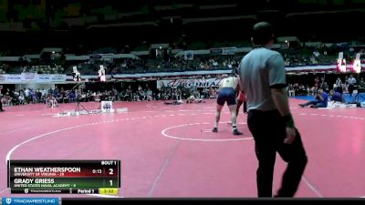 285 lbs Finals (2 Team) - Grady Griess, United States Naval Academy vs Ethan Weatherspoon, University Of Virginia