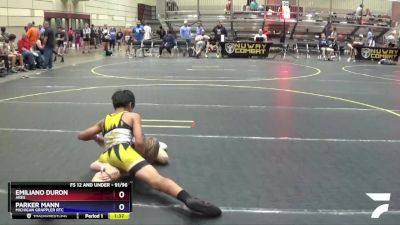 91/96 5th Place Match - Parker Mann, Michigan Grappler RTC vs Emiliano Duron, Ares