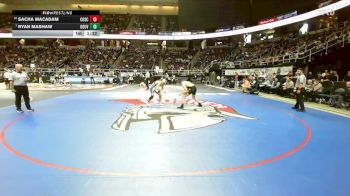 II-138 lbs Champ. Round 2 - Ryan Mashaw, Gouverneur vs Sacha Macadam, Collegiate School