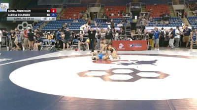 130 lbs Cons. Rd Of 64 - Adell Anderson, Washington vs Alexia Coleman, Massachusetts