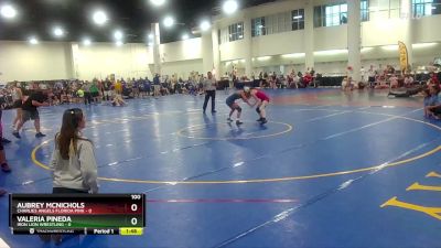 100 lbs Round 4 (8 Team) - Aubrey Mcnichols, Charlies Angels Florida Pink vs Valeria Pineda, Iron Lion Wrestling