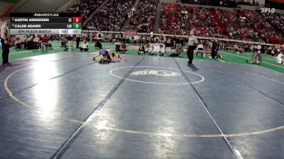 5A 106 lbs 5th Place Match - Austin Andersen, Century vs Caleb Adams, Lakeland