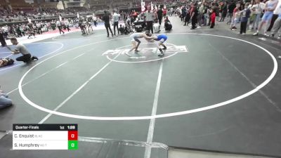 74 lbs Quarterfinal - Connor Enquist, Black Fox Wrestling Academy vs Seaver Humphrey, No Team