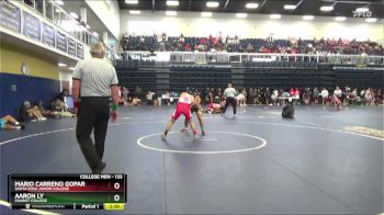 133 lbs Cons. Round 1 - Aaron Ly, Chabot College vs Mario Carreno Gopar, Santa Rosa Junior College