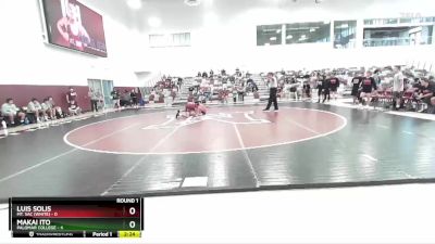 133 lbs Round 1 (3 Team) - Makai Ito, Palomar College vs Luis Solis, Mt. SAC (White)