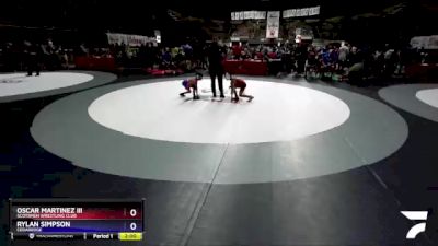 56 lbs Semifinal - Oscar Martinez Iii, Scotsmen Wrestling Club vs Rylan Simpson, Cedaredge