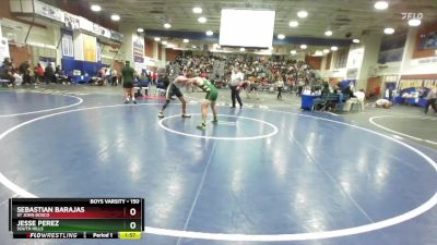 150 lbs Champ. Round 1 - Sebastian Barajas, St John Bosco vs Jesse Perez, South Hills