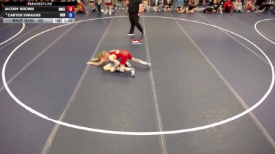 100 lbs Cons. Semis - Jacoby Brown, MN Elite vs Carter Strauss, No Nonsense Wrestling