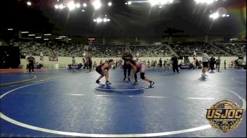 175 lbs 5th Place - Jaeda Blackeagle, Clinton Youth Wrestling vs Jordyn Gregory, Harrah Little League Wrestling