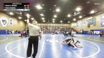 132 lbs Champ. Round 2 - Evan Vazquez, Garces Memorial vs Isaac K. Woods, Mt. Whitney