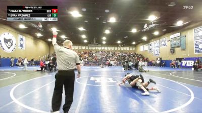132 lbs Champ. Round 2 - Evan Vazquez, Garces Memorial vs Isaac K. Woods, Mt. Whitney