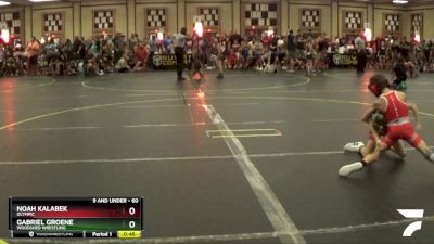 60 lbs Champ. Round 1 - Noah Kalabek, Olympic vs Gabriel Groene, Woodshed Wrestling