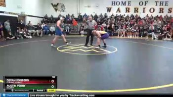 195 lbs Quarterfinal - Devan Sonberg, Central Springs vs Austin Perry, Oelwein