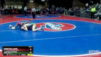 1A-138 lbs Semifinal - Carter Fleming, Elbert County vs Christian Lange, Mt. Pisgah Christian School