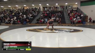 141 lbs Cons. Round 2 - Korbin Shepherd, Cal Poly vs Michael Pizzut, Maryland