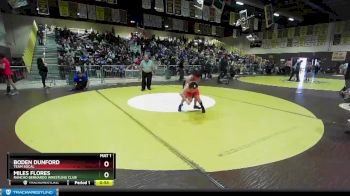 92 lbs Round 1 - Miles Flores, Rancho Bernardo Wrestling Club vs Boden Dunford, Team SoCal