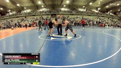 210 lbs Semifinal - Carver Bennett, Lawson Youth Wrestling Club-AA vs Devin Talarski, Northwest Jr. Lions Wrestling-AA 