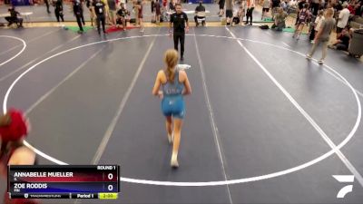 97 lbs Round 1 - Annabelle Mueller, IL vs Zoe Roddis, MN