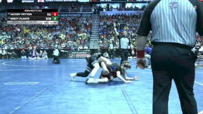 1A-190 lbs Champ. Round 1 - Jacoby Peyton, North Linn vs Brett Plants, Montezuma