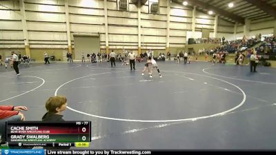 77 lbs Cons. Round 3 - Grady Swalberg, Sanderson Wrestling Academy vs Cache Smith, Bear River Wrestling Club