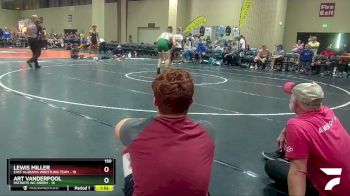 150 lbs Round 5 (6 Team) - Lewis Miller, East Alabama Wrestling Team vs Art Vanderpool, Patriots WC Green