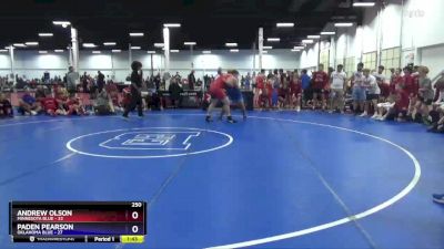 250 lbs Semis & 3rd Wb (16 Team) - Andrew Olson, Minnesota Blue vs Paden Pearson, Oklahoma Blue