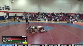 126 lbs Round 2 - Jay Brown, Liberty County vs Colby Dyson, Leeds