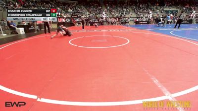 100 lbs Quarterfinal - Braxten Sombke, Sniper Wrestling Academy vs Chrstopher Stsiapanau, Roundtree Wrestling Academy