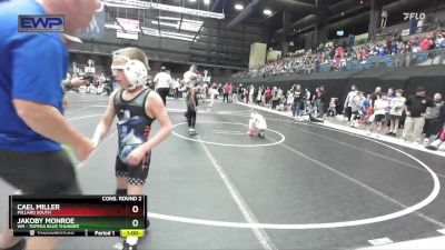 68 lbs Cons. Round 2 - Jakoby Monroe, WR - Topeka Blue Thunder vs Cael Miller, Millard South