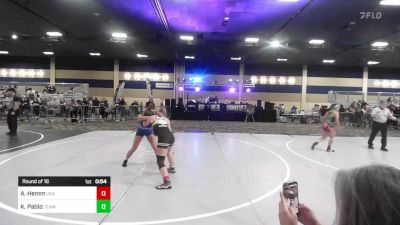 116 lbs Round Of 16 - Ashlyn Hemm, USA Gold WC vs Kayla Pablo, Team Thunder WC