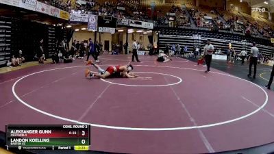 133 lbs Cons. Round 2 - Aleksander Gunn, CSU Pueblo vs Landon Koelling, Barton CC