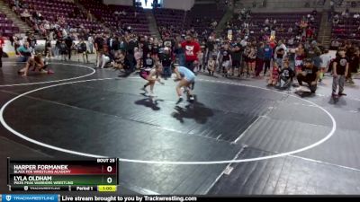 80-85 lbs Round 2 - Harper Formanek, Black Fox Wrestling Academy vs Lyla Oldham, Pikes Peak Warriors Wrestling