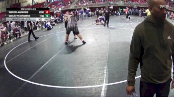 275 lbs 1st Place Match - Braxtyn Bauman, Falls City Wrestling Club vs Brock Alvidrez, Wood River Wrestling Club