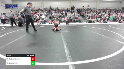 43 lbs Quarterfinal - Reed Richards, Roland Youth League Wrestling vs Wyatt Pugh, Runestone