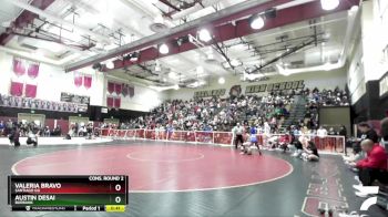 105 lbs Cons. Round 2 - Austin Desai, Burbank vs Valeria Bravo, Santiago GG