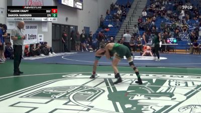 125 lbs Cons. Round 3 - Dakota Sanders, Cal Poly Humboldt vs Cason Craft, Unattached