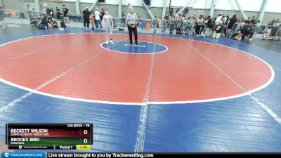 78 lbs Cons. Round 4 - Brooks Bird, Montana vs Beckett Wilson, Lewis Academy Wrestling