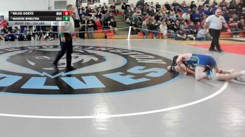 120 lbs Semifinal - Miles Goetz, Middlebury vs Mason Sheltra, Colchester