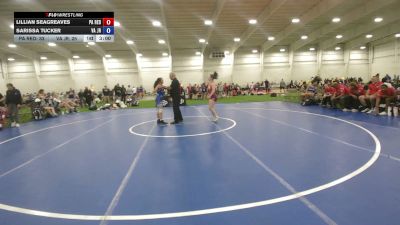110 lbs Lillian Seagreaves, Pennsylvaniia Red vs Sarissa Tucker, Virginia